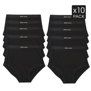 10 Black Pack Frank and Beans Underwear Womens Full Brief S M L XL XXL