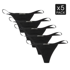 5 Black Pack Frank and Beans Underwear Womens G String S M L XL XXL