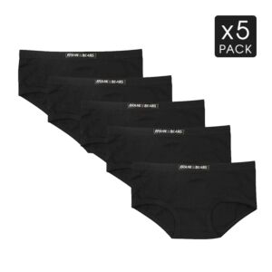 5 Black Pack Frank and Beans Underwear Womens Boyleg S M L XL XXL