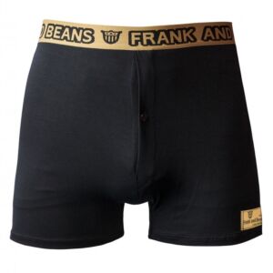 Frank and Beans Underwear Mens Cotton Boxer Shorts S M L XL XXL - Black Gold