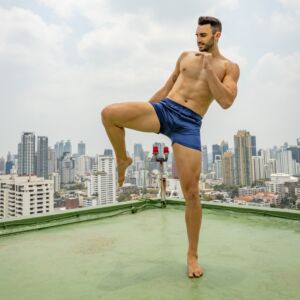 1 Frank and Beans Underwear Mens Satin Boxer Shorts Men Blue Style