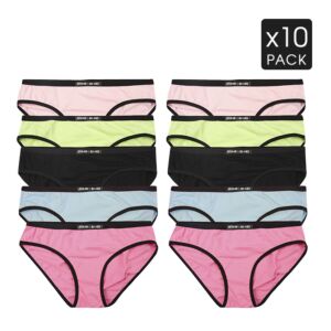 10 Mix Colour Pack Frank and Beans Underwear Womens Bikini Brief S M L XL XXL