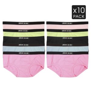 10 Mix Colour Pack Frank and Beans Underwear Womens Boyleg S M L XL XXL