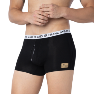 Frank and Beans Underwear Mens Cotton Boxer Briefs S M L XL XXL - Black White Midnight Men Side
