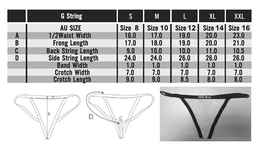 g string sizes.