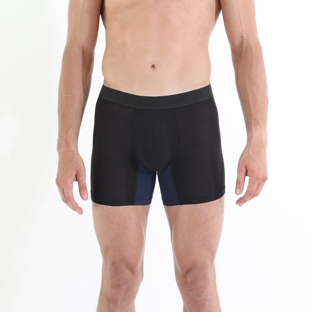 Men's black/navy Bamboo Sliders — product video