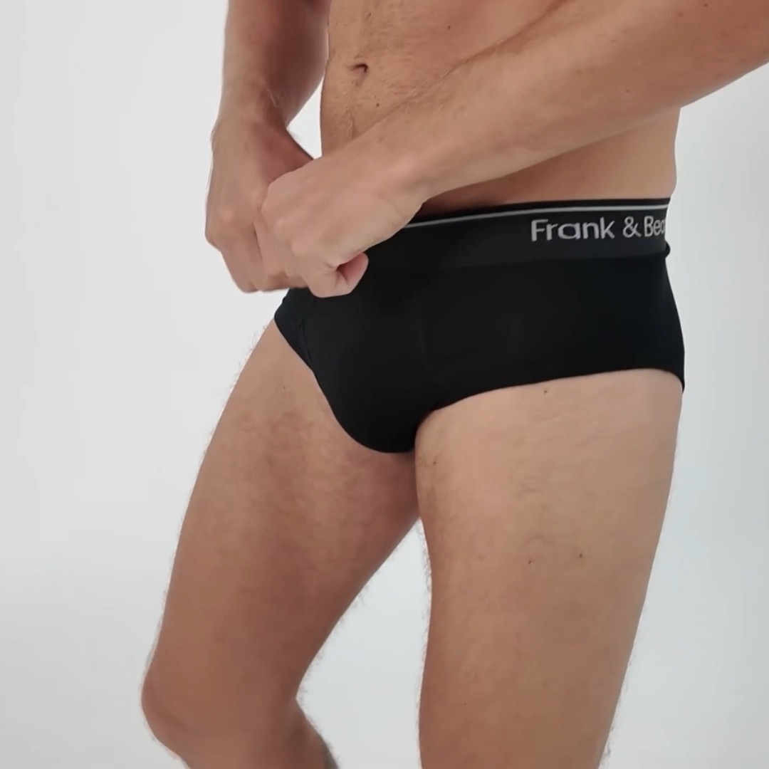 Men's Maxi Cozy Cotton Briefs Black product video
